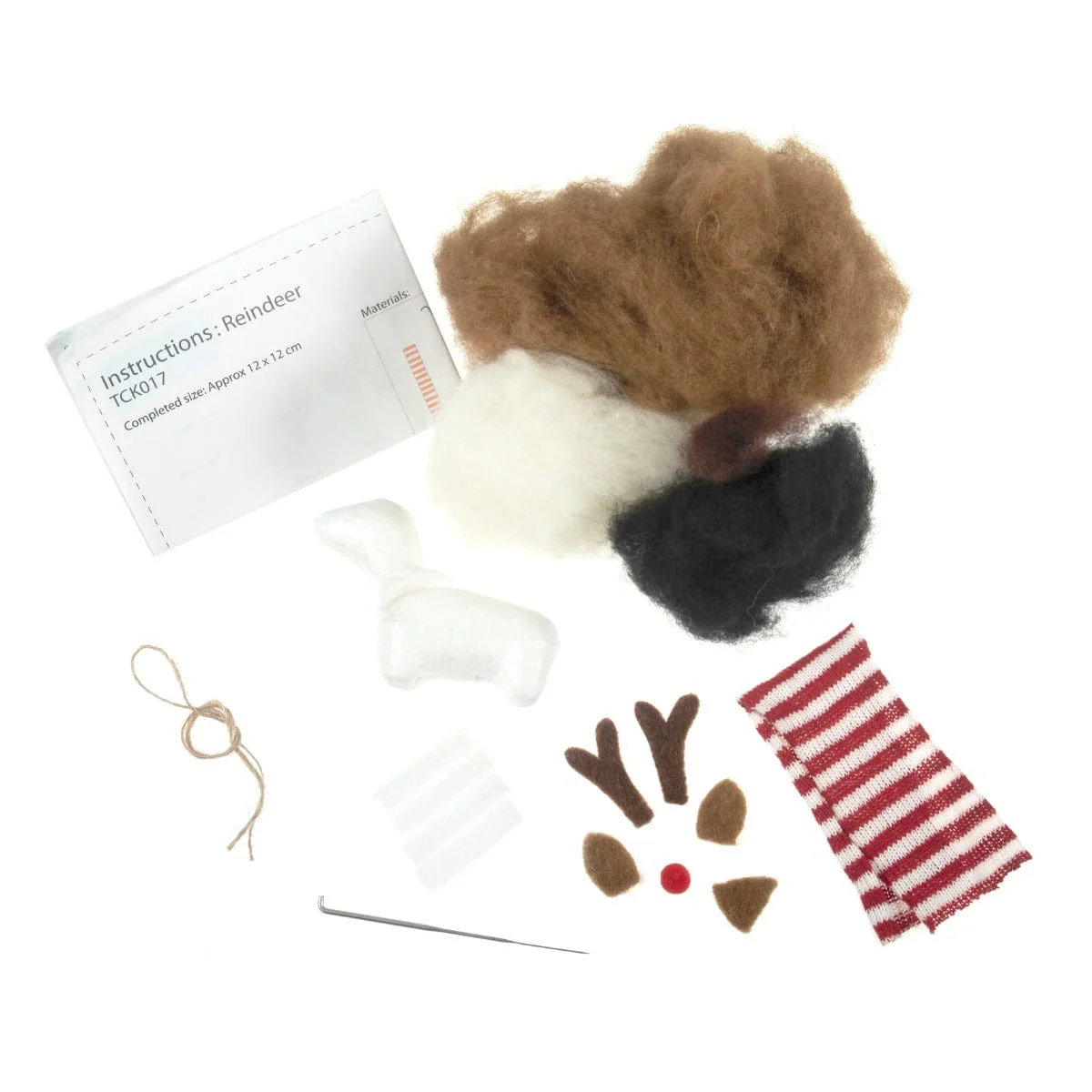 Needle Felting Kit Reindeer With Scarf - Image 3