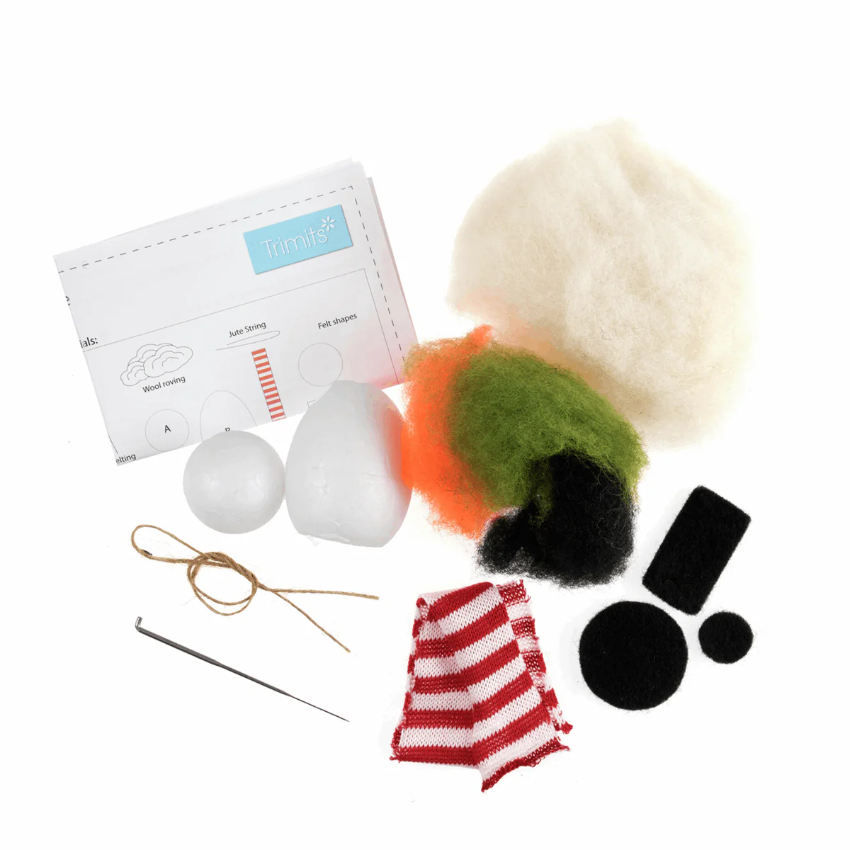 Needle Felting Kit Snowman - Image 3