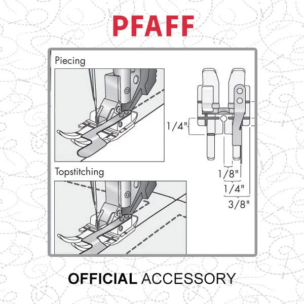 Pfaff Clear 1/4" Right Guide Foot for IDT System (820881096) - Image 3