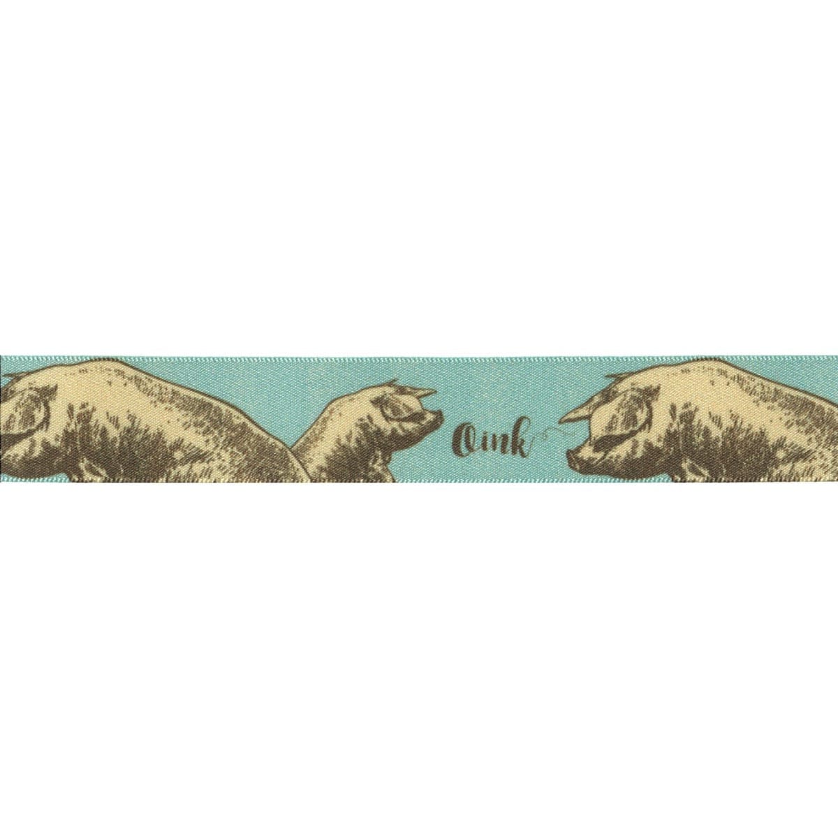 Satin Ribbon: Pig Sky Blue: 25mm wide. Price per metre.