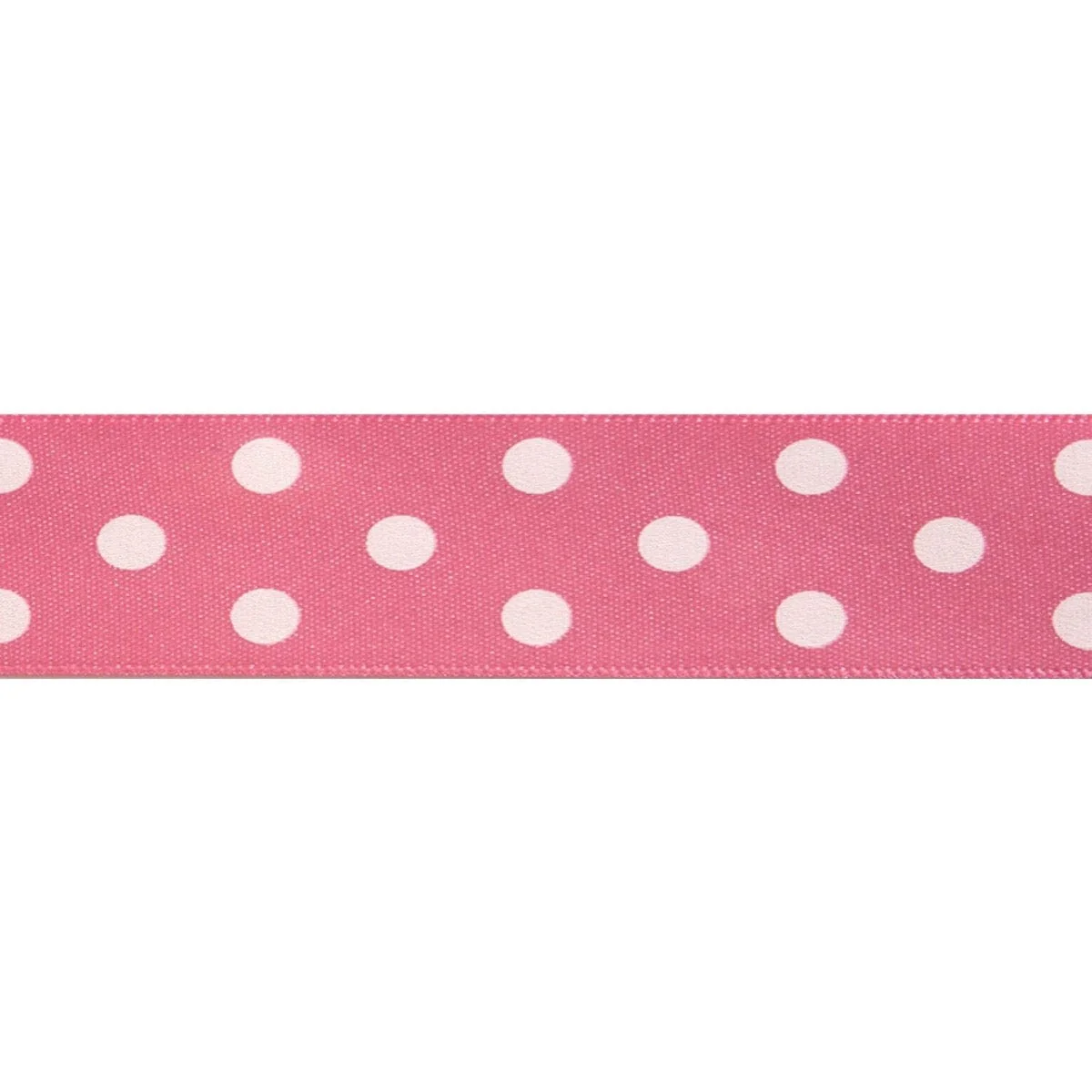Polka Dot Ribbon: 25mm wide: Hot Pink. Price per metre.