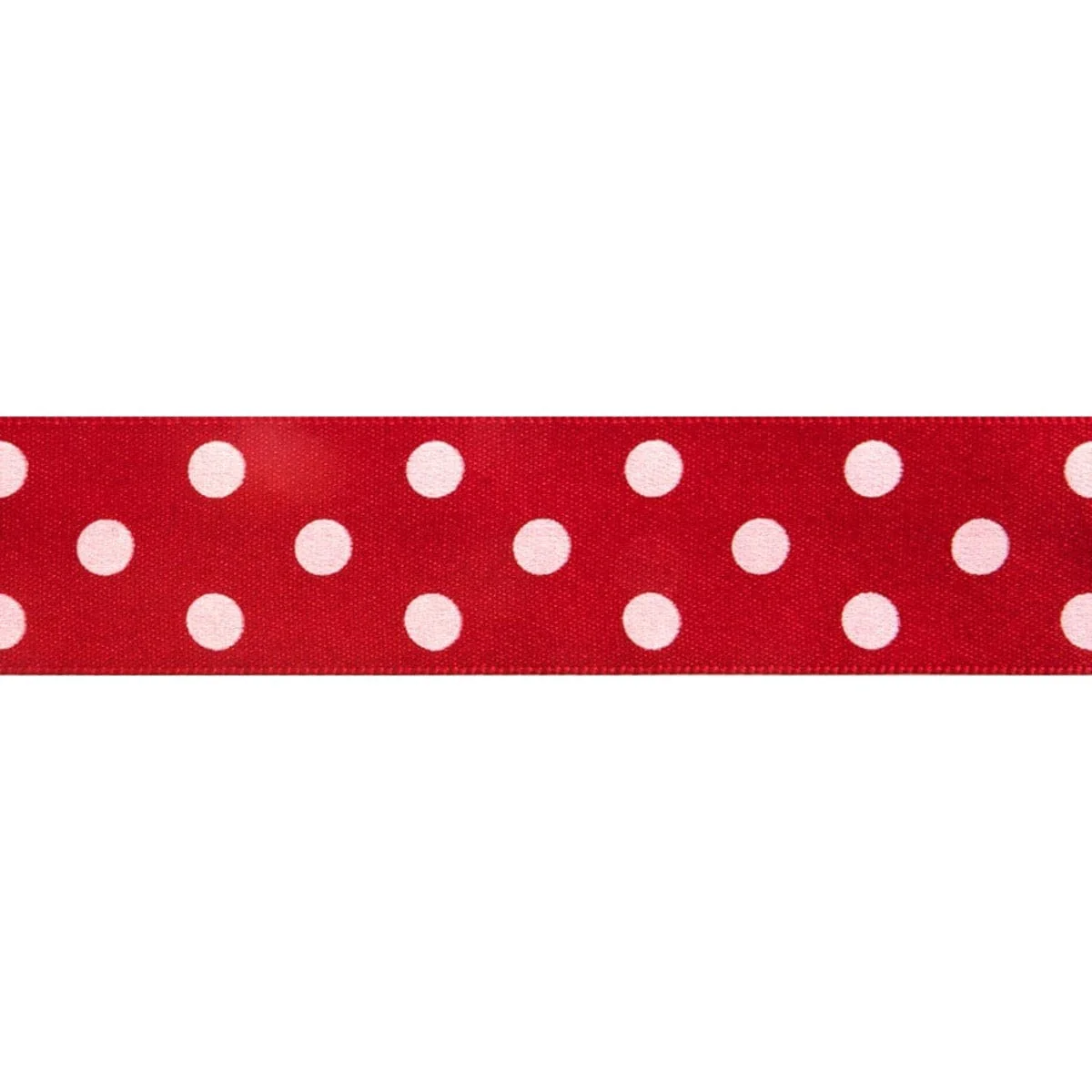 Polka Dot Ribbon: 25mm: Red. Price per metre.