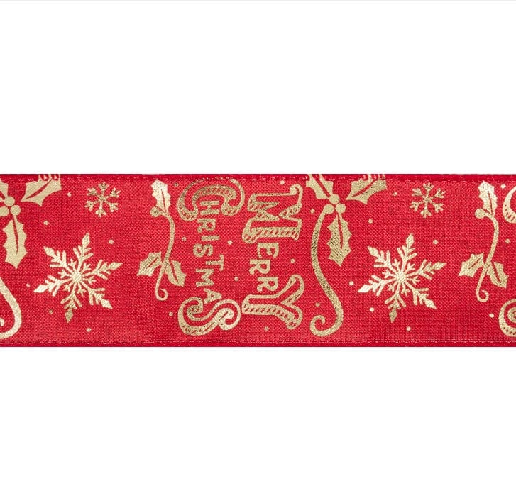 Premium Wire Edge Christmas Ribbon 63mm Wide - Image 2
