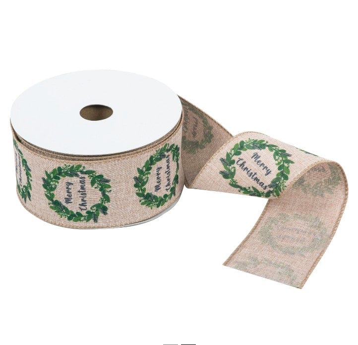 Premium Wire Edge Christmas Ribbon 63mm Wide - Image 3