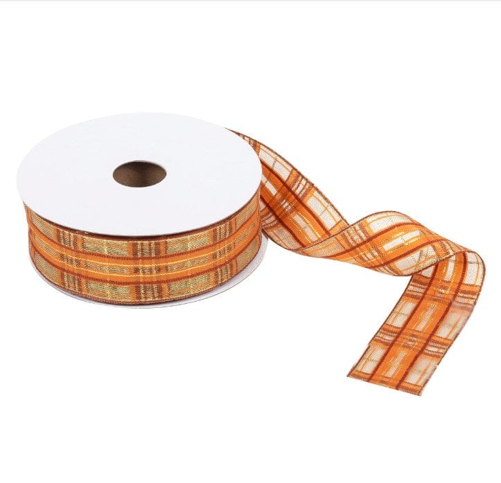Premium Wire Edge Ribbon Tartan 38mm Wide