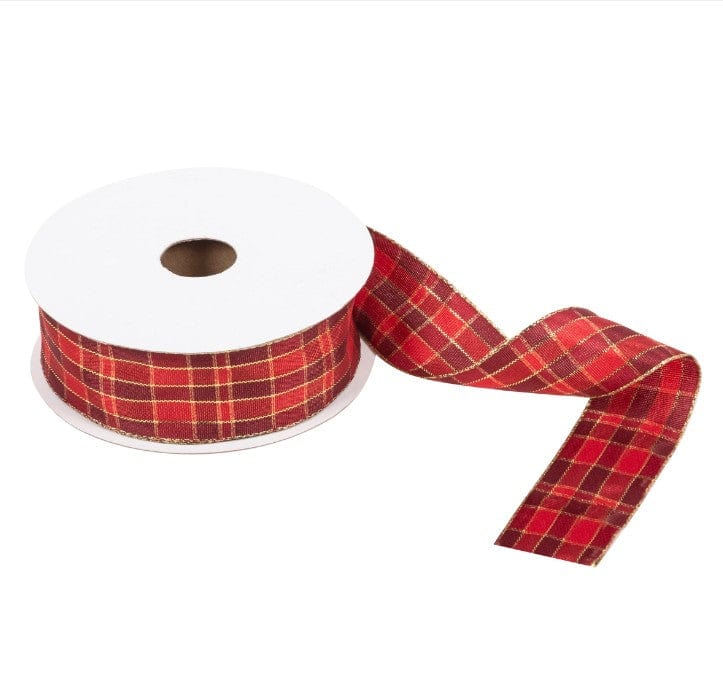 Premium Wire Edge Ribbon Tartan 38mm Wide - Image 3