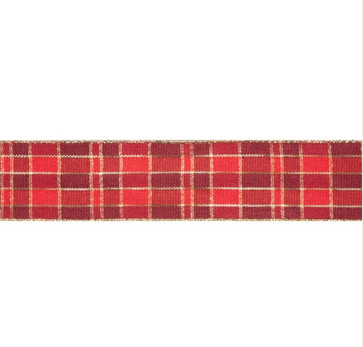 Premium Wire Edge Ribbon Tartan 38mm Wide - Image 4