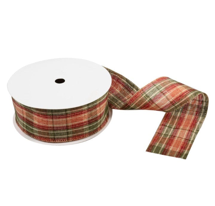 Premium Wire Edge Ribbon Tartan 63mm Wide