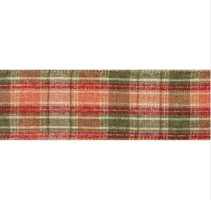 Premium Wire Edge Ribbon Tartan 63mm Wide - Image 2