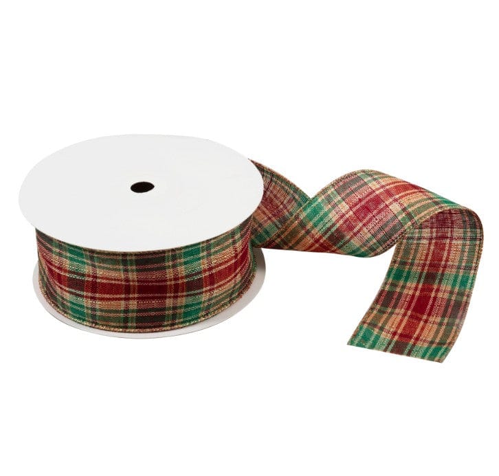 Premium Wire Edge Ribbon Tartan 63mm Wide - Image 3