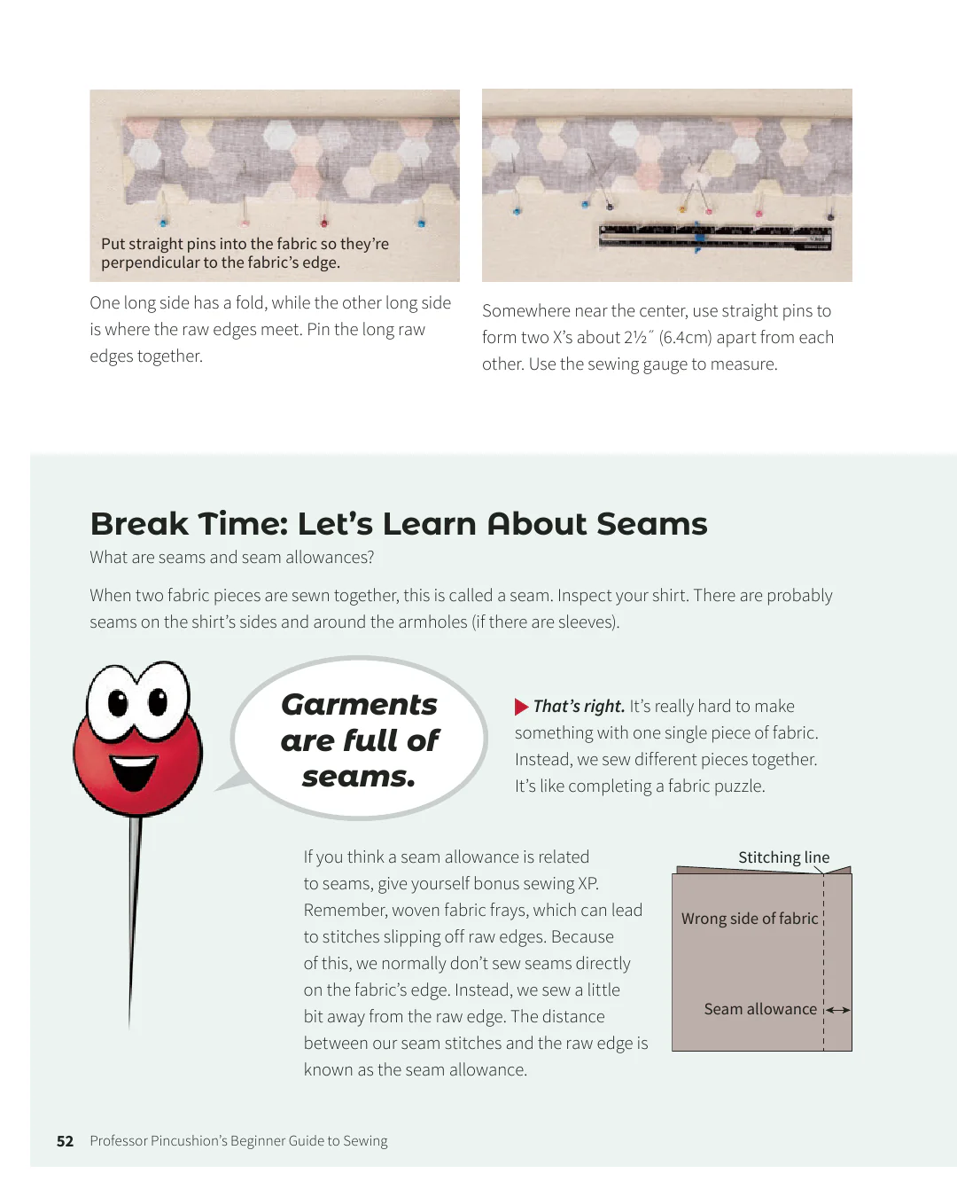 Professor Pincushion's Beginner Guide to Sewing Book - Image 2