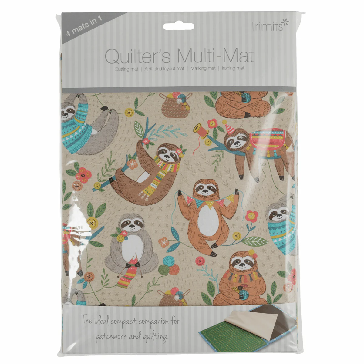 Quilters Multi-Mat: A4 (30 x 24cm): Sloth - Image 2