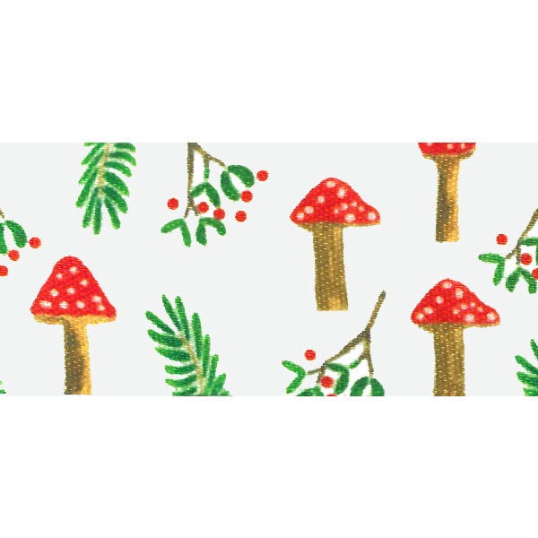 Toadstool Ribbon: 25mm wide: Price Per Metre