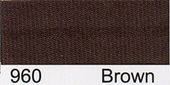 Satin Bias Binding: 2m x 15mm: Brown