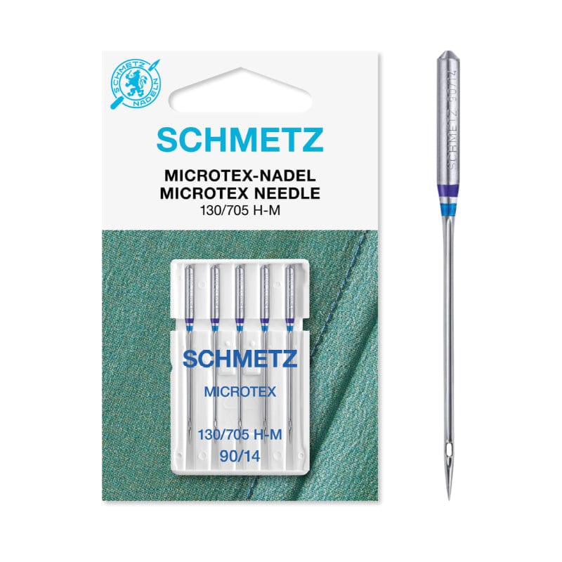 Schmetz Sewing Machine Needles Microtex Size 90/14 Pack of 5
