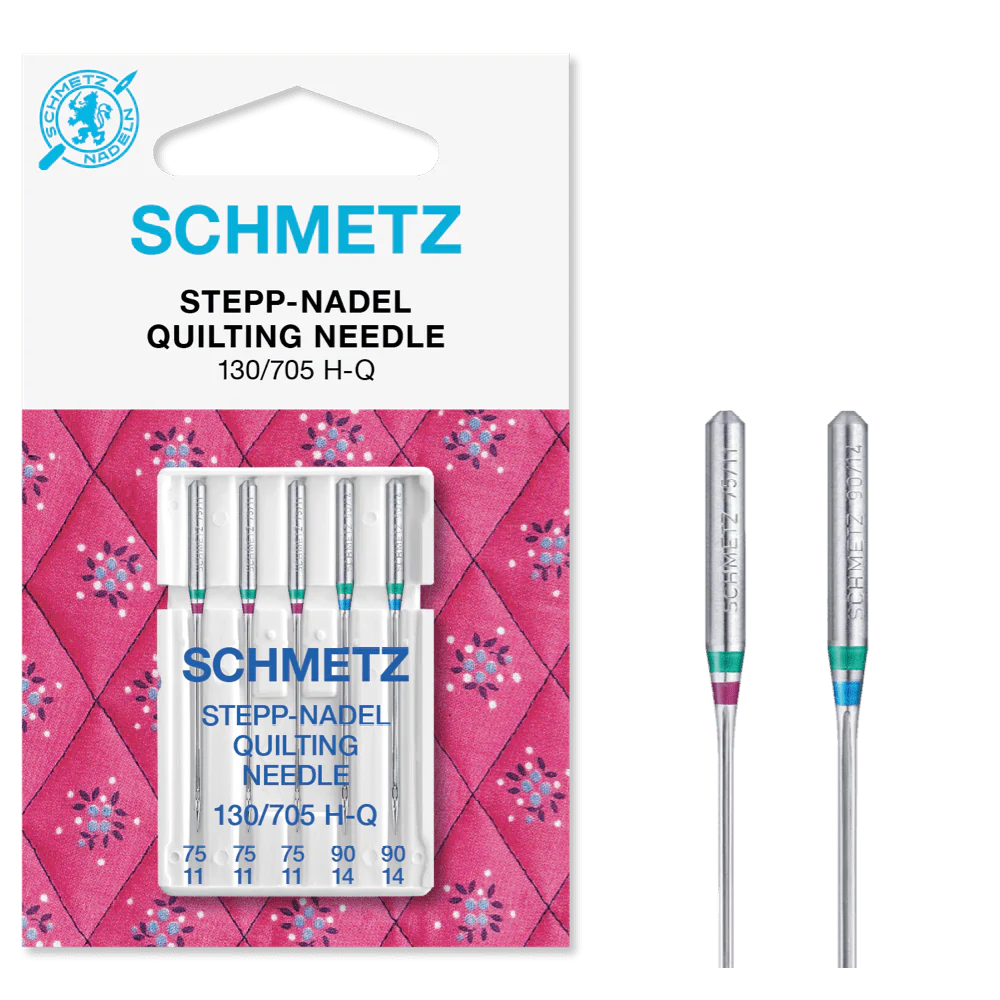 Schmetz Sewing Machine Needles: Quilting Assorted Sizes. Pack of 5 needles.