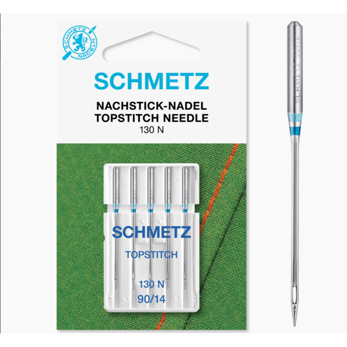 Schmetz Sewing Machine Needles Topstitch Size 90/14 Pack of 5