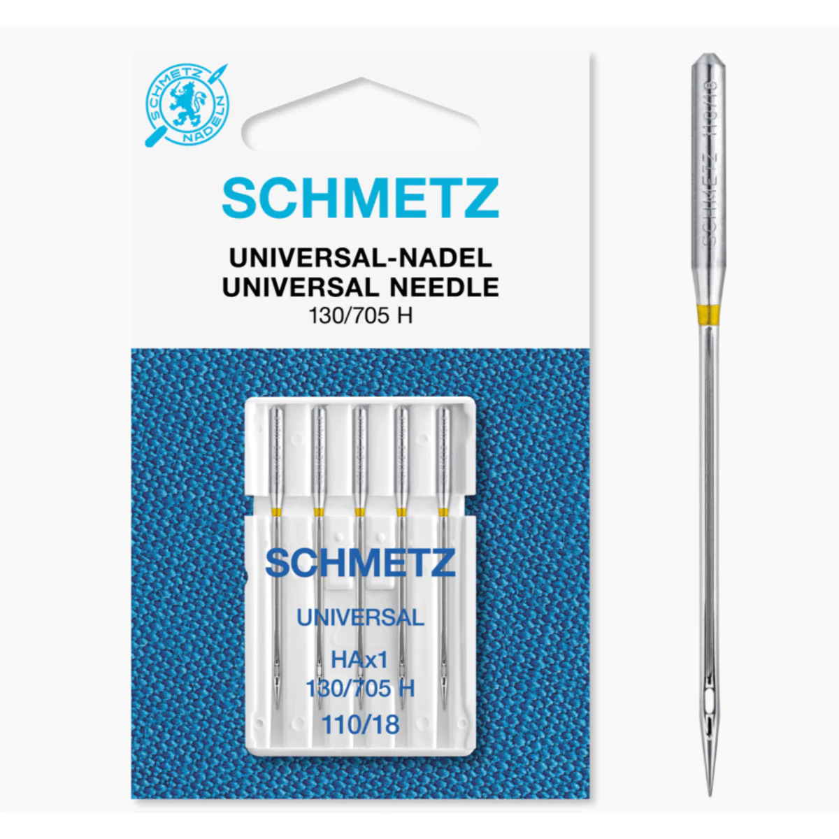 Schmetz Sewing Machine Needles Universal Size 110/18 Pack of 5