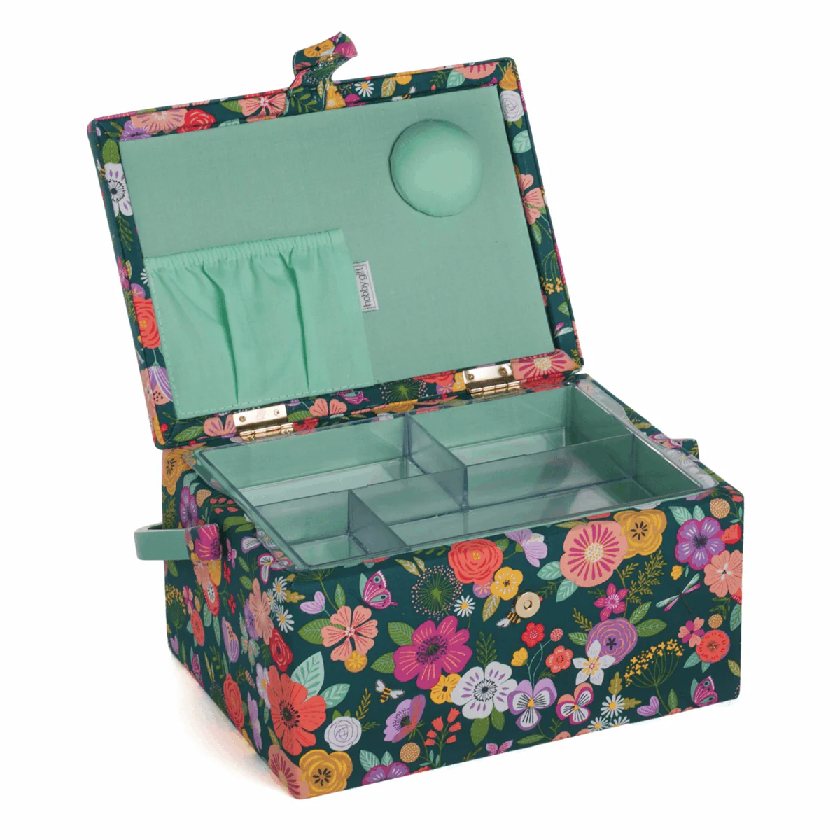 Sewing Box Floral Garden Teal - Image 2