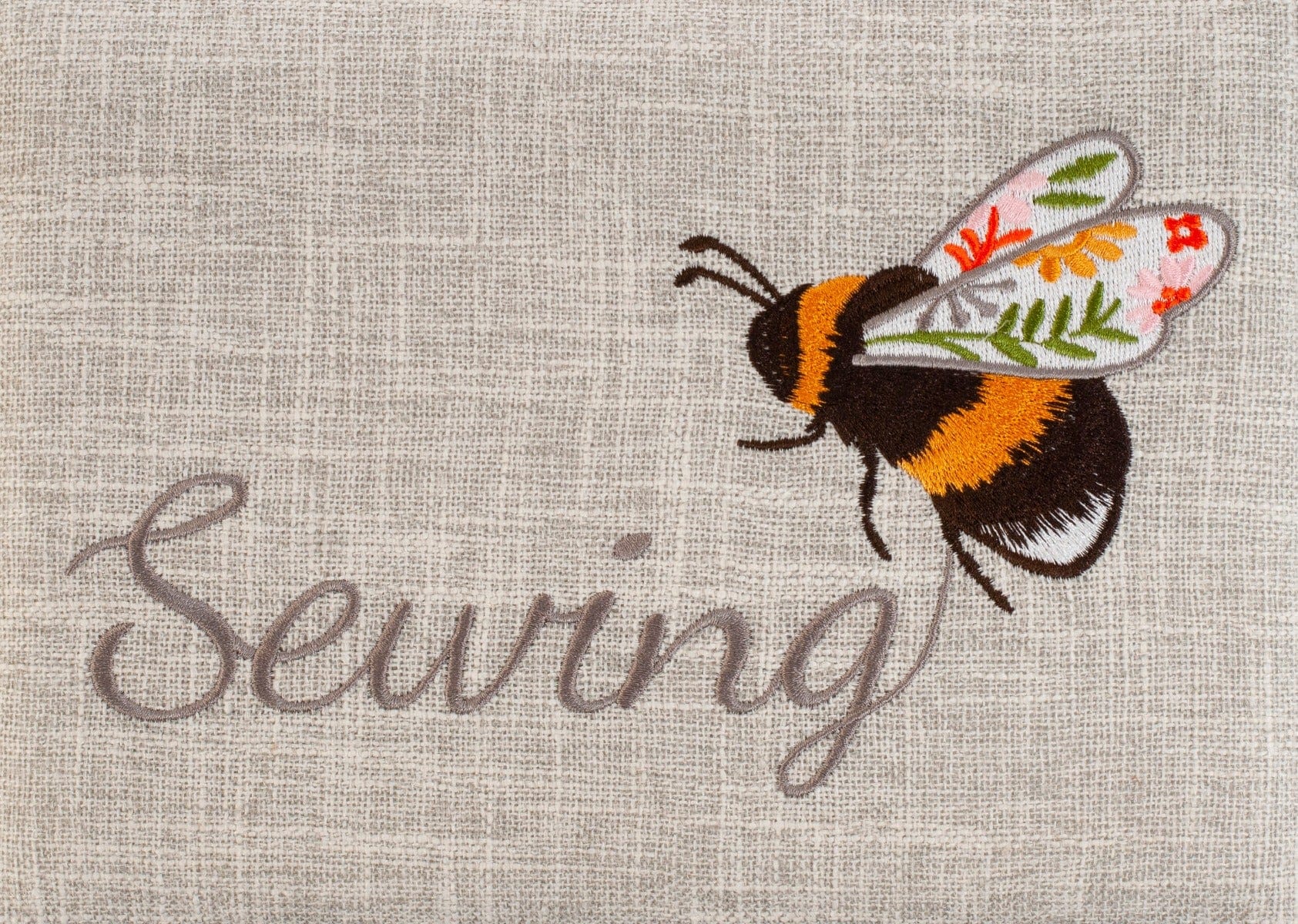 Sewing Box Medium Embroidered Sewing Bee - Image 4