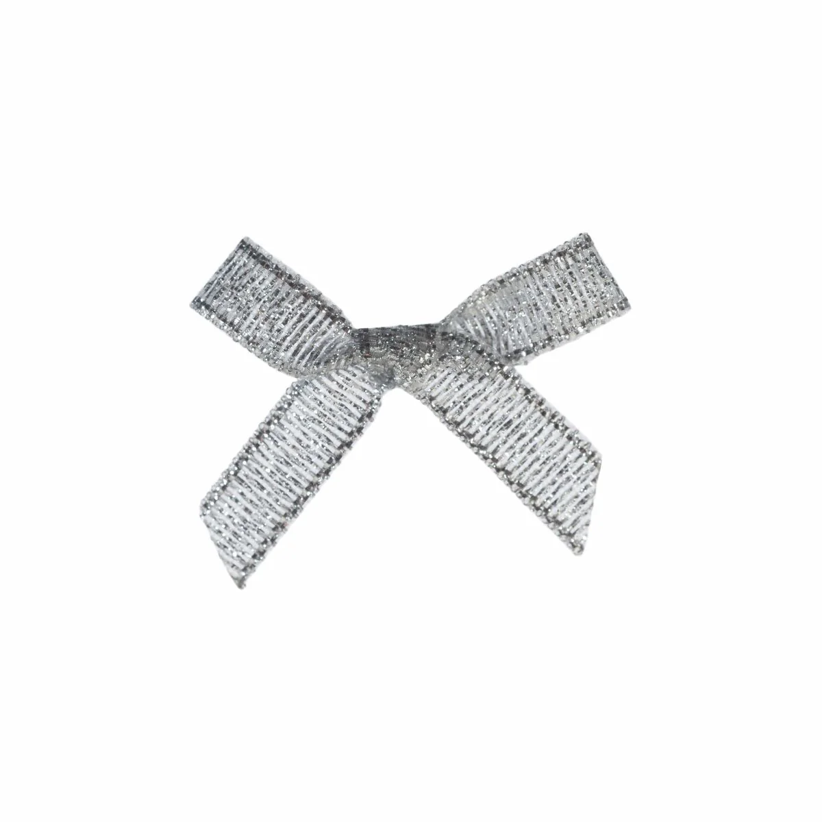 Ribbon Bow: Silver: 7mm. Price per bow.
