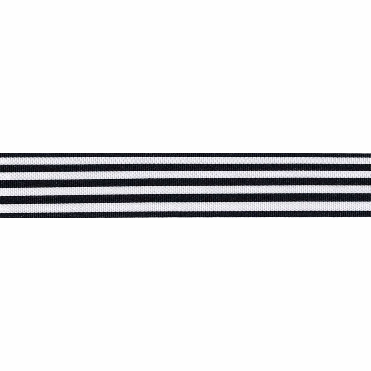 Stripes Ribbon: 9mm wide: Navy. Price per metre.