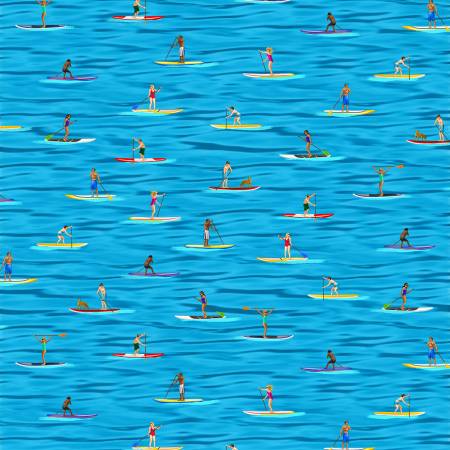 Timeless Treasures Fabric Paddle Boarding