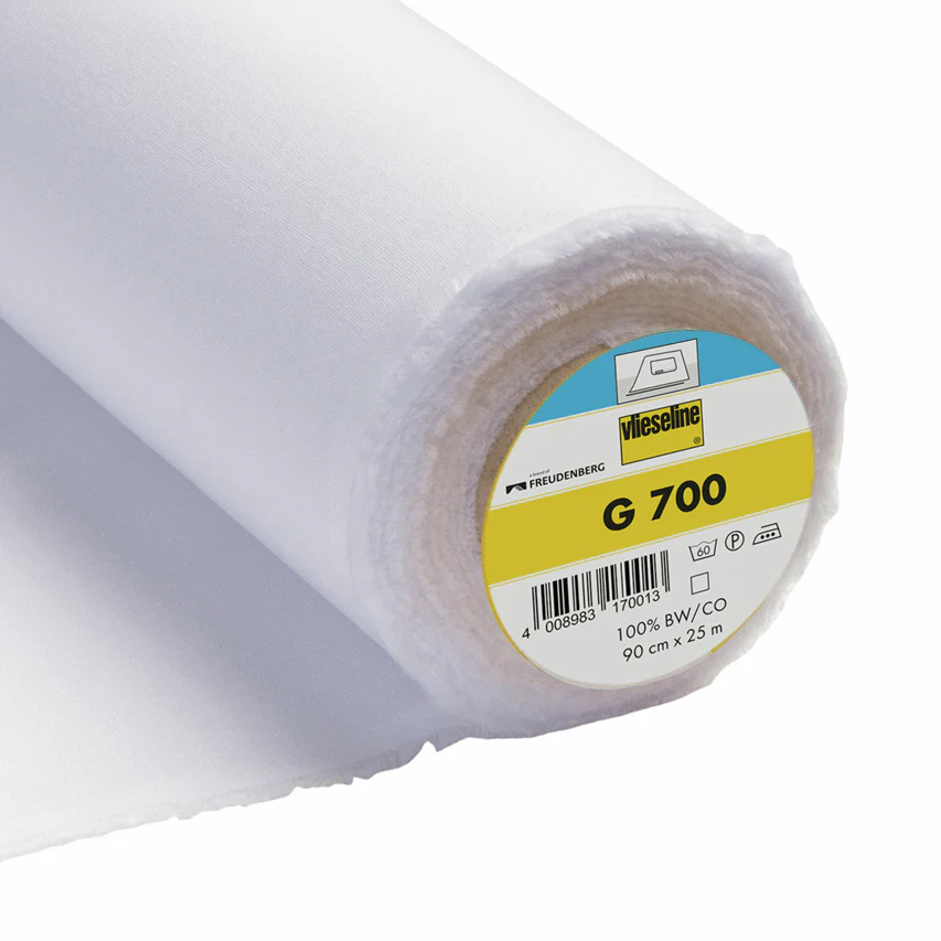 Vlieseline Fusible Woven Cotton Interfacing - Medium - White (G700) Price per 1/4 metre