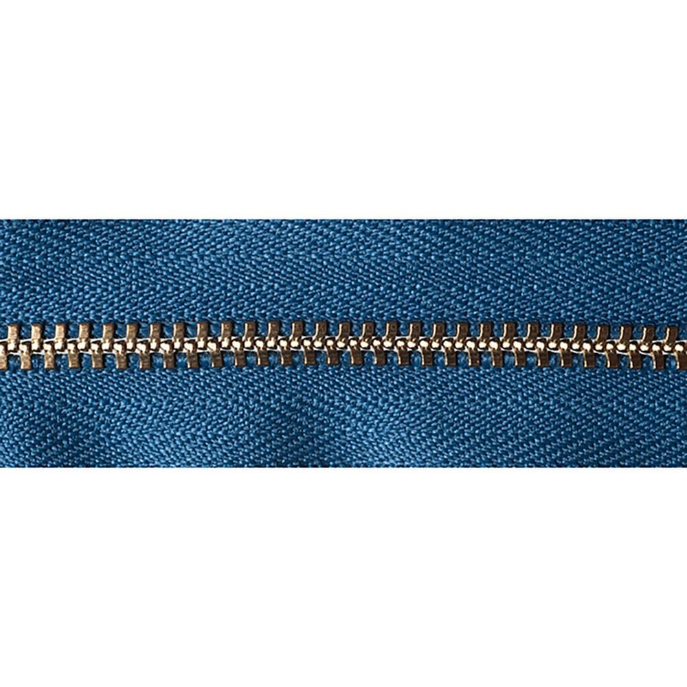 YKK Brass Jeans Zip 10cm / 4 inch: Slate Blue (Colour 145) - Image 3