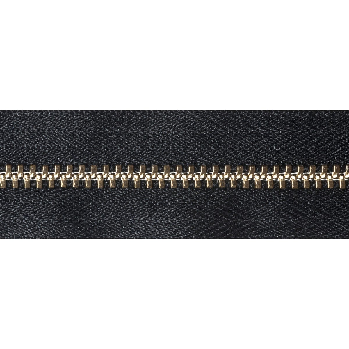 YKK Brass Jeans Zip 10cm / 4 inch: Black (Colour 580) - Image 2