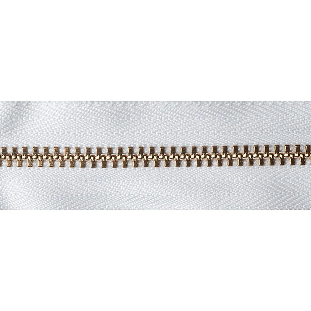 YKK Brass Jeans Zip 15cm / 6 inch: White (Colour 501) - Image 2