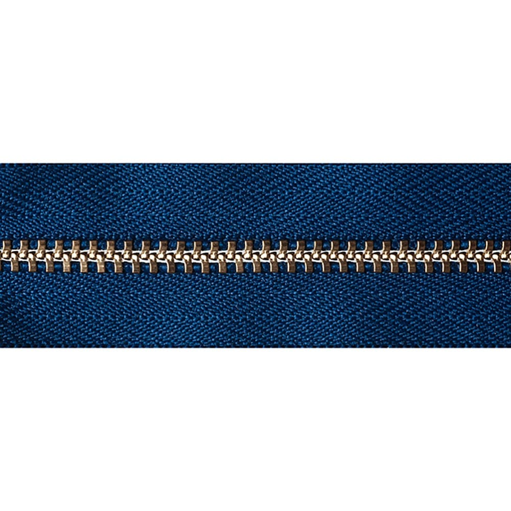 YKK Brass Jeans Zip 20cm / 8 inch: Royal Blue (Colour 039) - Image 3