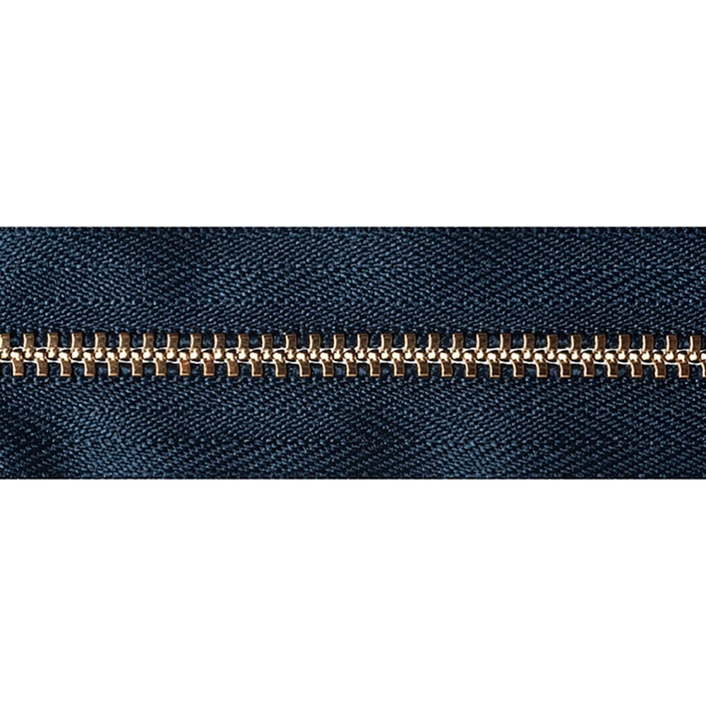 YKK Brass Jeans Zip 20cm / 8 inch: Dark Navy (Colour 560) - Image 3