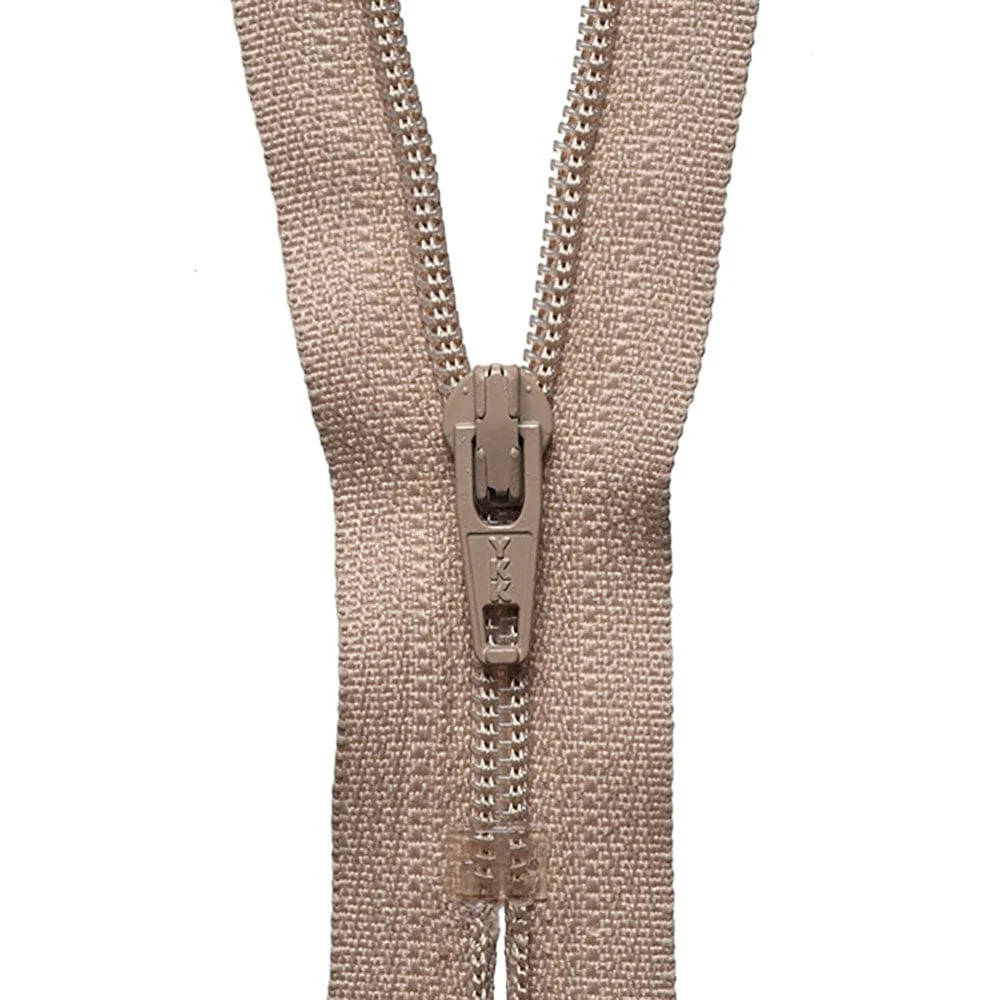 YKK Dress / Skirt Zip 56cm / 22 inch: Fawn (Colour 573)