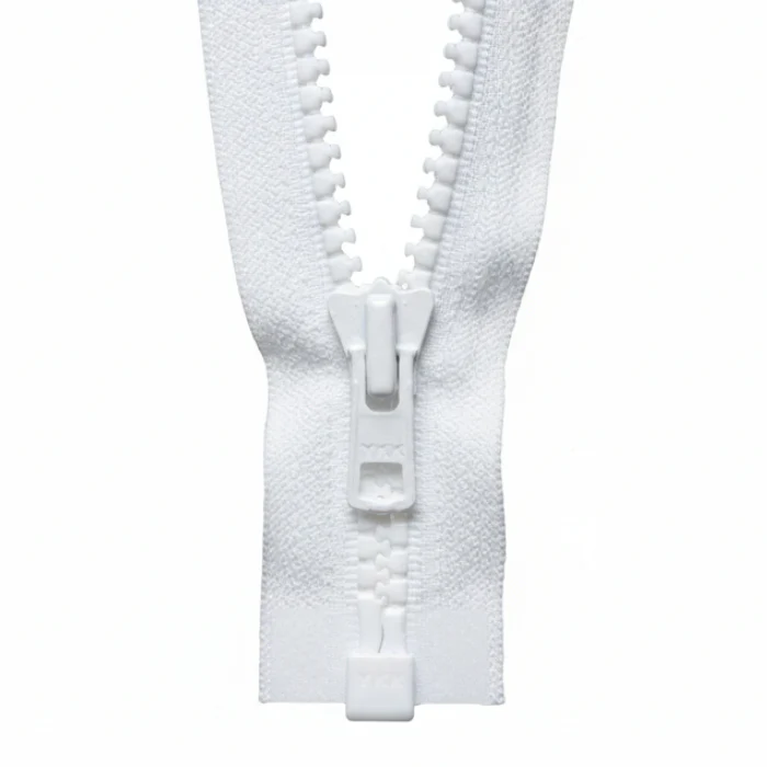 YKK Heavy Weight Open End Zip 61cm / 24 inch: White (Colour 501)