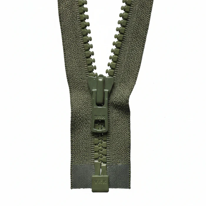 YKK Heavy Weight Open End Zip 61cm / 24 inch: Khaki (Colour 566)