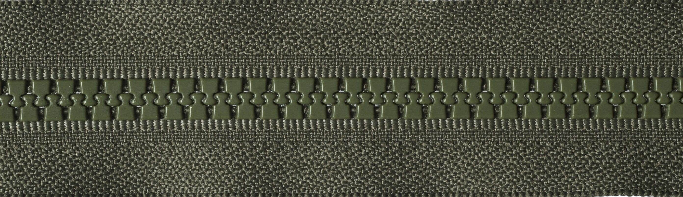 YKK Heavy Weight Open End Zip 61cm / 24 inch: Khaki (Colour 566) - Image 3