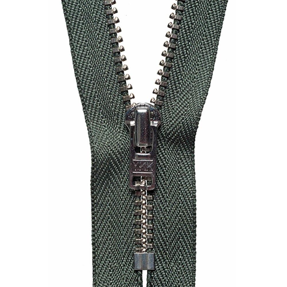 YKK Metal Trouser Zip 18cm / 7 inch: Spruce Green (Colour 567)