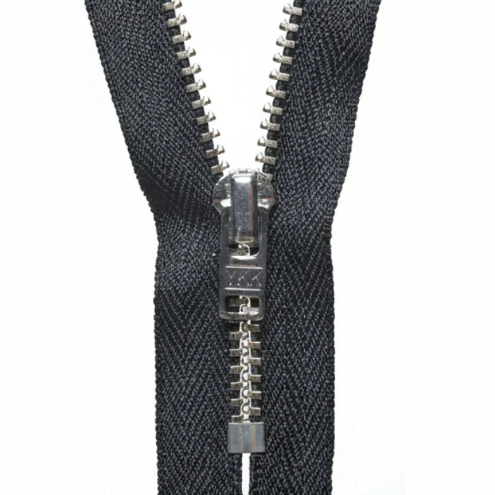 YKK Metal Trouser Zip 20cm / 8 inch: Black (Colour 580)