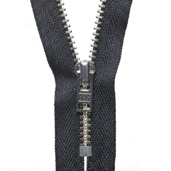 YKK Metal Trouser Zip 23cm / 9 inch: Black (Colour 580)