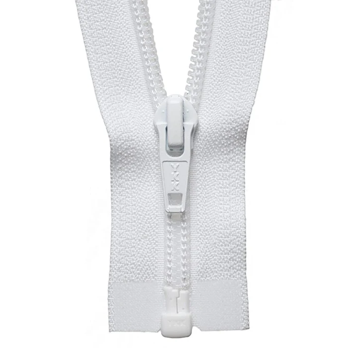 YKK Nylon Open End Zip 36cm / 14 inch: White (Colour 501)