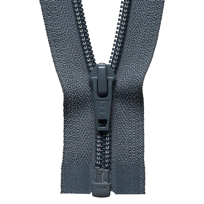 YKK Nylon Open End Zip 46cm / 18 inch: Dark Grey (Colour 578)