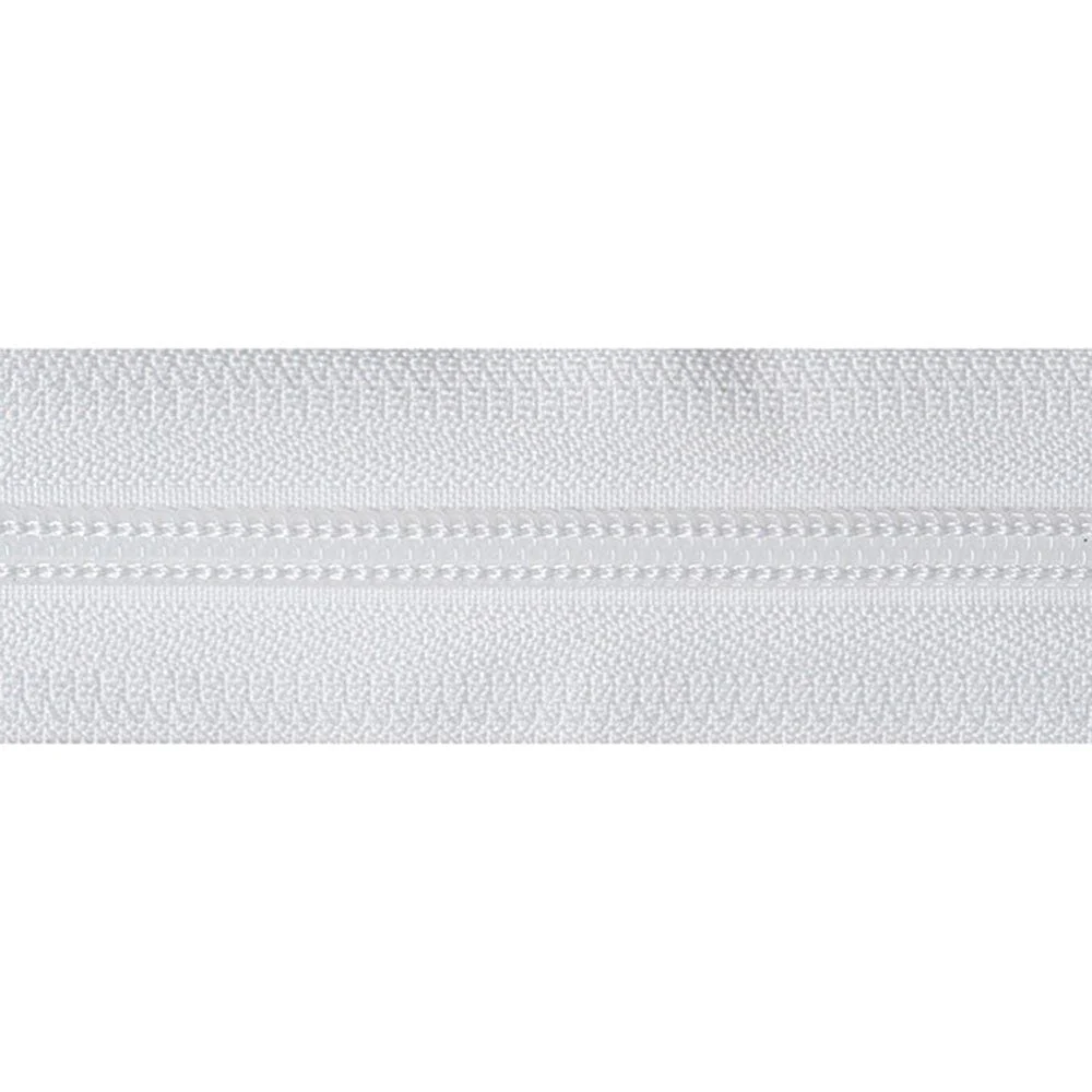 YKK Nylon Open End Zip 56cm / 22 inch: White (Colour 501) - Image 3