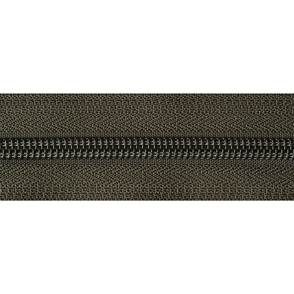YKK Nylon Open End Zip 66cm / 26 inch: Khaki (Colour 566) - Image 3